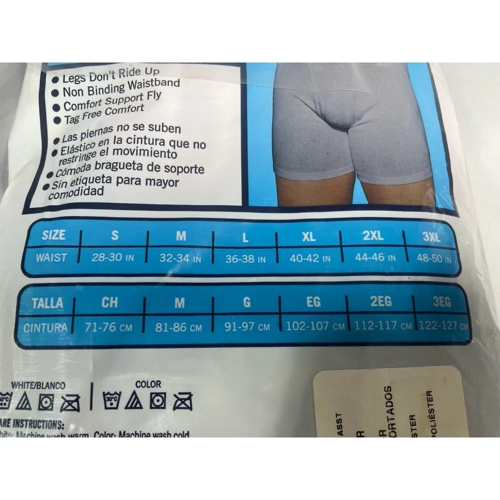 Fruit of the Loom Men's Assorted Blue 5-Pk Boxer Briefs XL 40-42